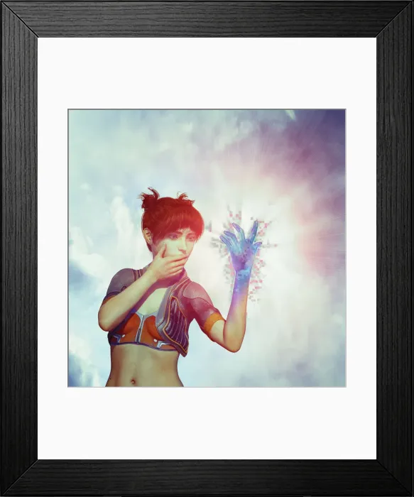Framed Print : amazement, ar, augmented reality, bionic, biotechnology, bizarre, brunette, close up Framed Print : amazement, ar, augmented reality, bionic, biotechnology, bizarre, brunette, close up