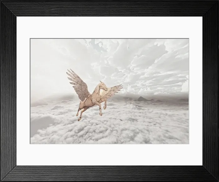 Framed Print : animals, ar, augmented reality, cloud, color image, computer graphic, concept, copy space