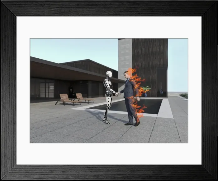 Framed Print : agreement, ai, alliance, android, ar, artificial intelligence, augmented reality