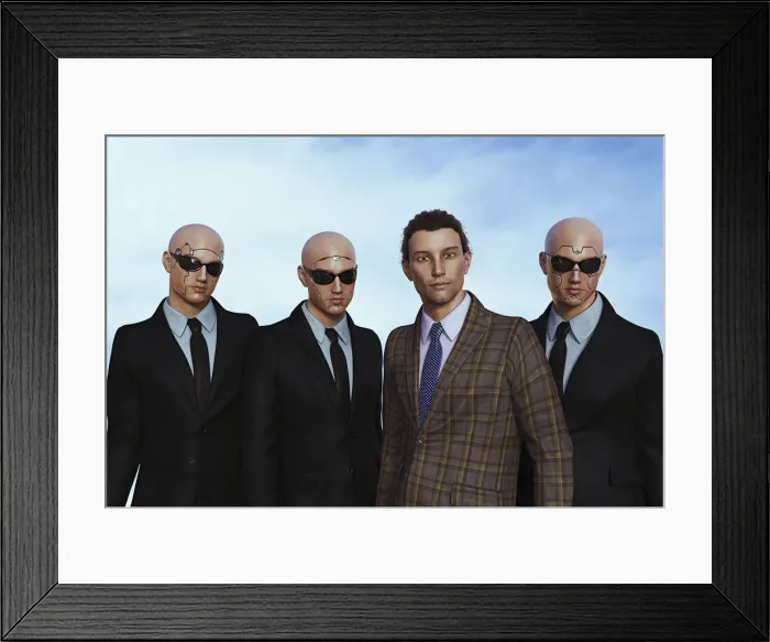 Framed Print : ai, ar, artificial intelligence, augmented reality, black hair, business, business attire