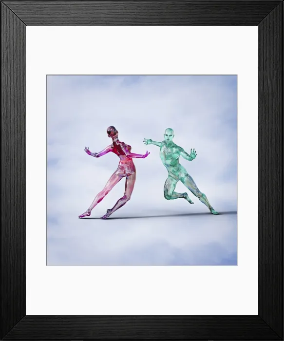 Framed Print : ar, augmented reality, body, boyfriend, cloud, color image, concept, copy space, dancer