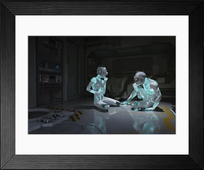 Framed Print : ai, ar, artificial intelligence, augmented reality, color image, concept, copy space
