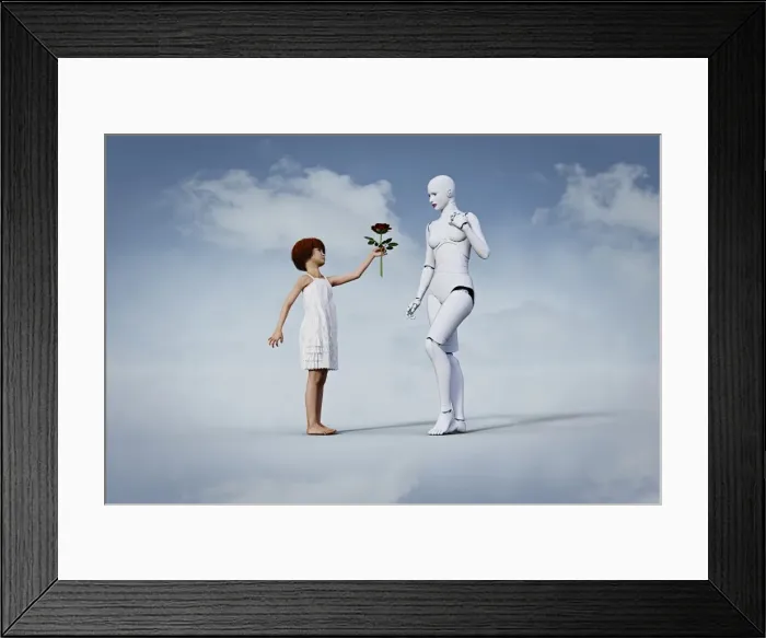 Framed Print : ai, ar, artificial intelligence, augmented reality, bonding, brunette, childhood Framed Print : ai, ar, artificial intelligence, augmented reality, bonding, brunette, childhood