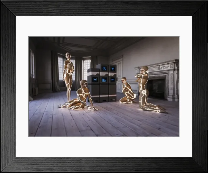 Framed Print : ai, ar, artificial intelligence, augmented reality, color image, computer, concept
