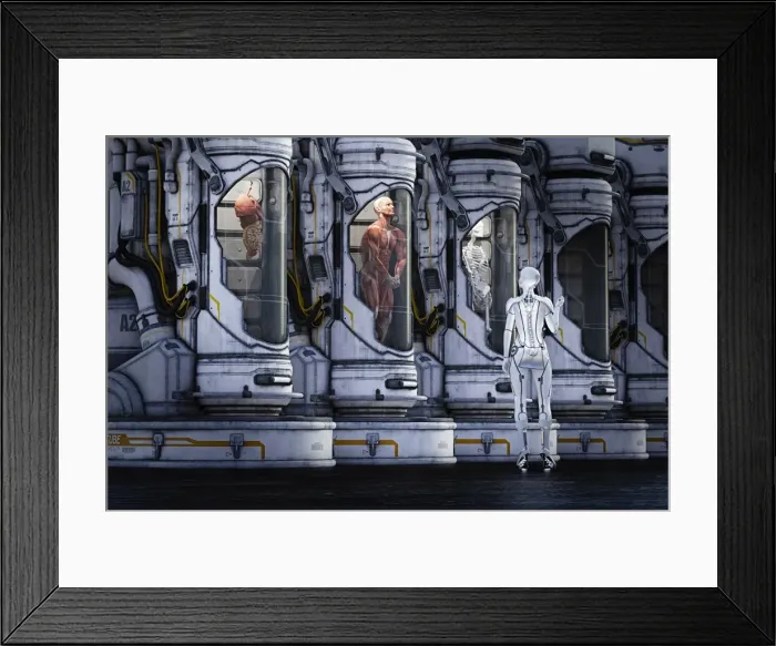 Framed Print : ai, ar, artificial intelligence, augmented reality, case, chamber, checking, color image