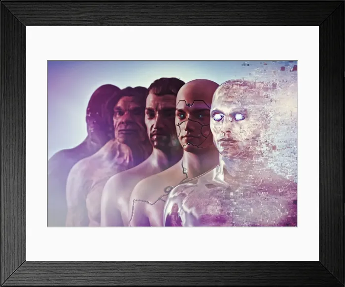 Framed Print : ai, ancestor, ape, ar, artificial intelligence, augmented reality, change, close up Framed Print : ai, ancestor, ape, ar, artificial intelligence, augmented reality, change, close up