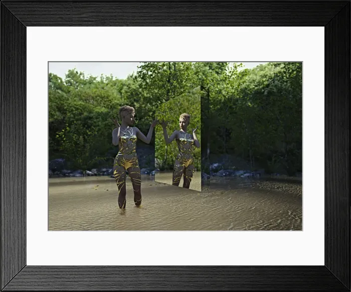 Framed Print : ai, ar, artificial intelligence, augmented reality, beauty, color image, concept