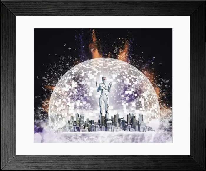 Framed Print : ai, android, artificial intelligence, augmented reality, bionic, breaking, bubble Framed Print : ai, android, artificial intelligence, augmented reality, bionic, breaking, bubble