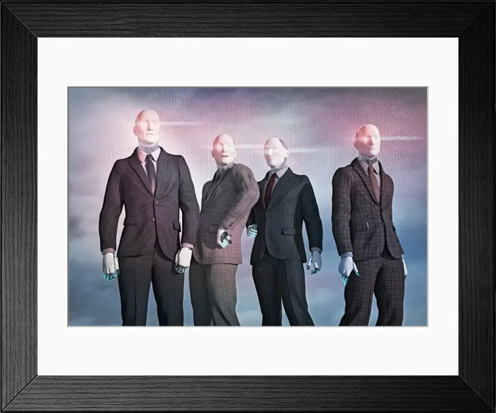 Framed Print : ai, android, artificial intelligence, augmented reality, bionic, business, businessman