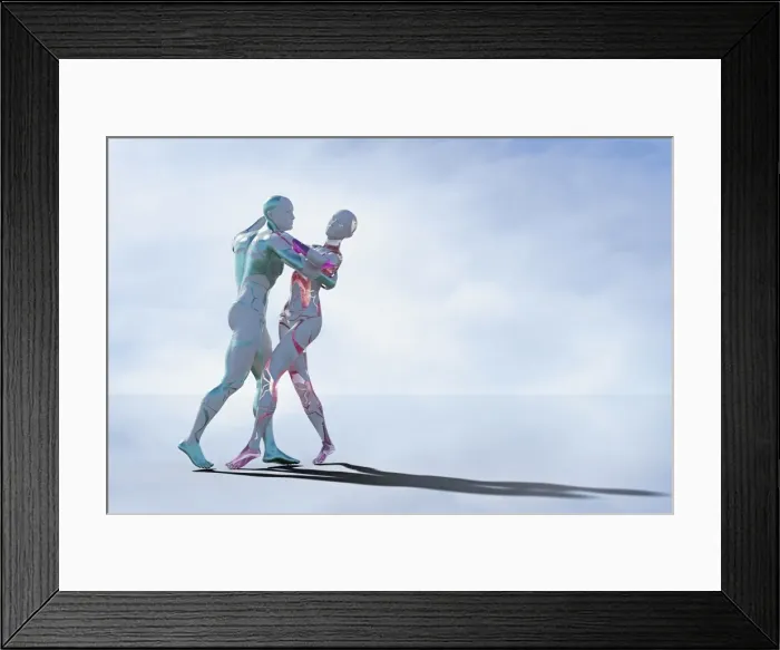 Framed Print : ai, android, artificial intelligence, augmented reality, bionic, blue, bonding, boyfriend Framed Print : ai, android, artificial intelligence, augmented reality, bionic, blue, bonding, boyfriend