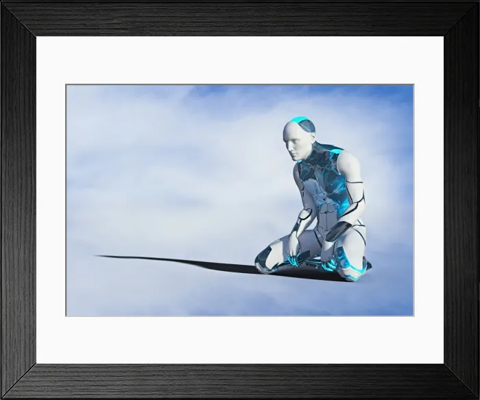 Framed Print : adversity, ai, android, anxiety, artificial intelligence, augmented reality, bionic Framed Print : adversity, ai, android, anxiety, artificial intelligence, augmented reality, bionic