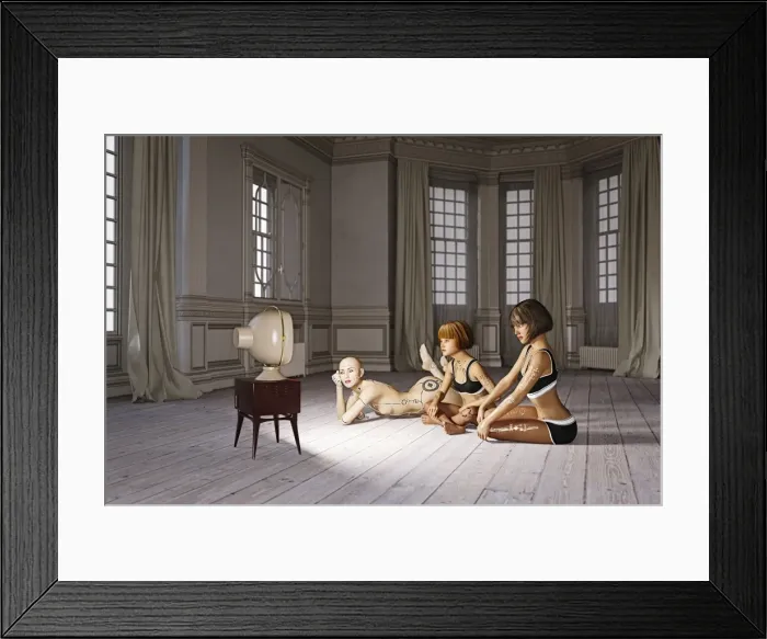 Framed Print : ai, android, artificial intelligence, augmented reality, barefoot, beauty, bionic