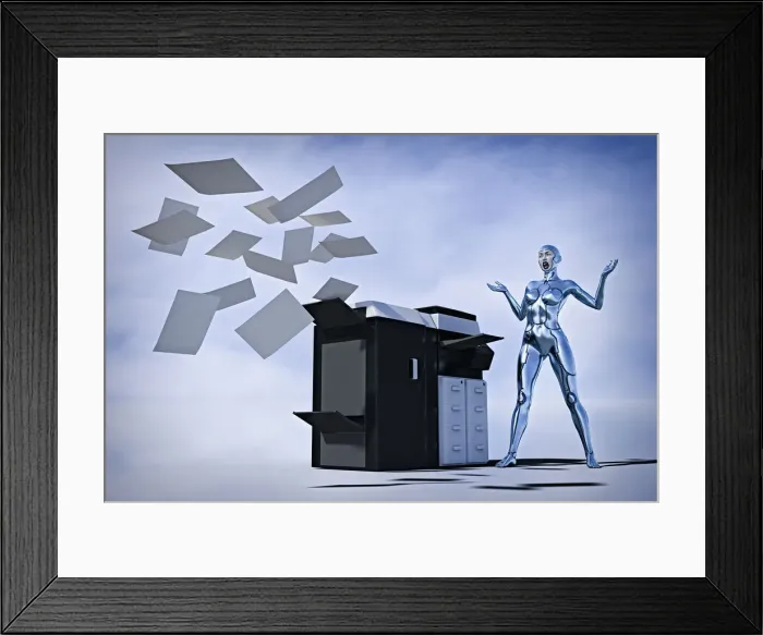 Framed Print : adversity, ai, android, anger, anxiety, arms raised, artificial intelligence, attitude