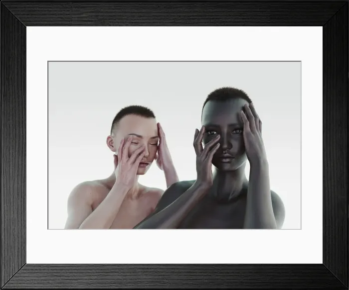 Framed Print : black, close up, color, color image, concept, copy space, cut out, different, digital composite Framed Print : black, close up, color, color image, concept, copy space, cut out, different, digital composite