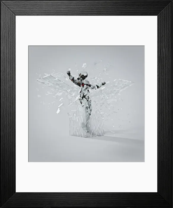 Framed Print : android, break out, breaking, challenge, color image, concept, controlled, copy space
