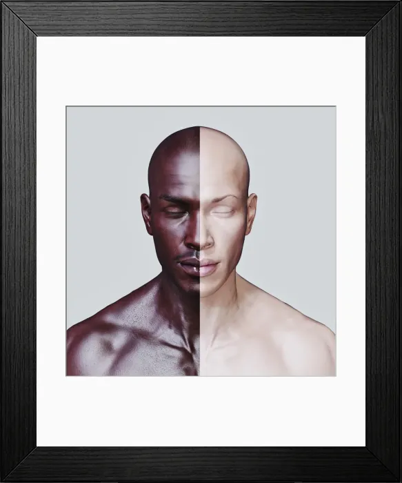 Framed Print : bald, bizarre, black, close up, color, color image, concept, contrasts, copy space Framed Print : bald, bizarre, black, close up, color, color image, concept, contrasts, copy space