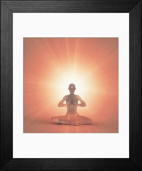 Framed Print : android, color image, concept, copy space, cross-legged, cyberspace, cyborg, digital composite Framed Print : android, color image, concept, copy space, cross-legged, cyberspace, cyborg, digital composite