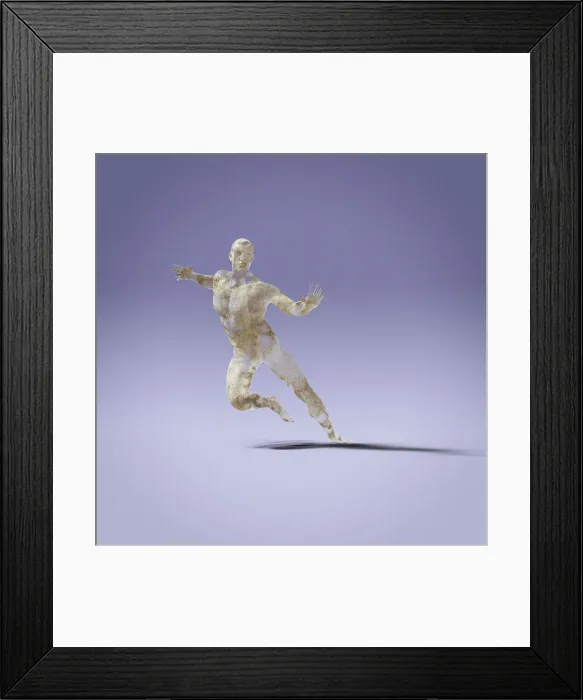Framed Print : action, active, android, balance, balancing, blue background, color image, concept Framed Print : action, active, android, balance, balancing, blue background, color image, concept