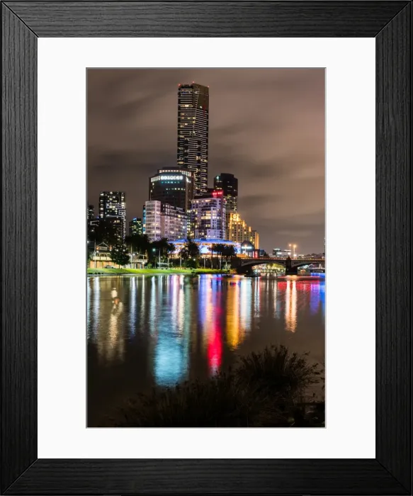 Framed Print : Melbourne city at night