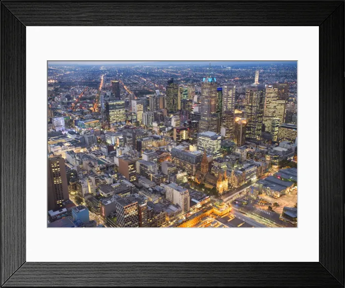 Framed Print : Skyline view of Melbourne, Australia