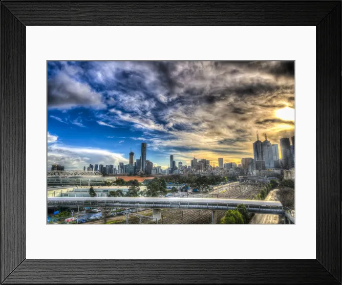 Framed Print : Melbourne on a Cloudy day Framed Print : Melbourne on a Cloudy day