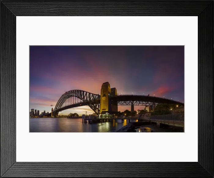Framed Print : Sydney harbour bridge sunset Framed Print : Sydney harbour bridge sunset