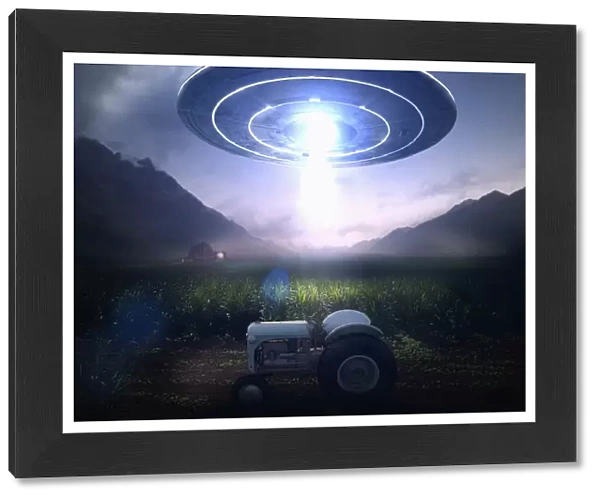 abduction, agriculture, alien, beam, circle, color image, concept, connection, contact