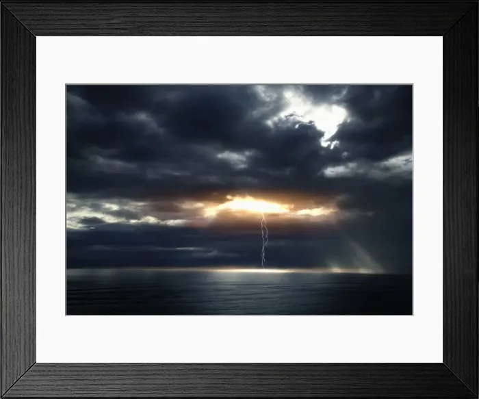Framed Print : stormy sea