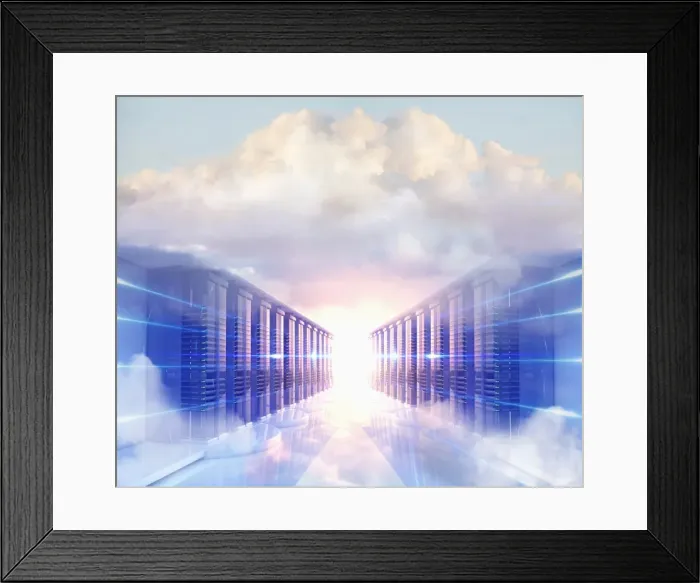 Framed Print : access, australia, cloud, cloud computing, color image, communication, computer, computer graphic