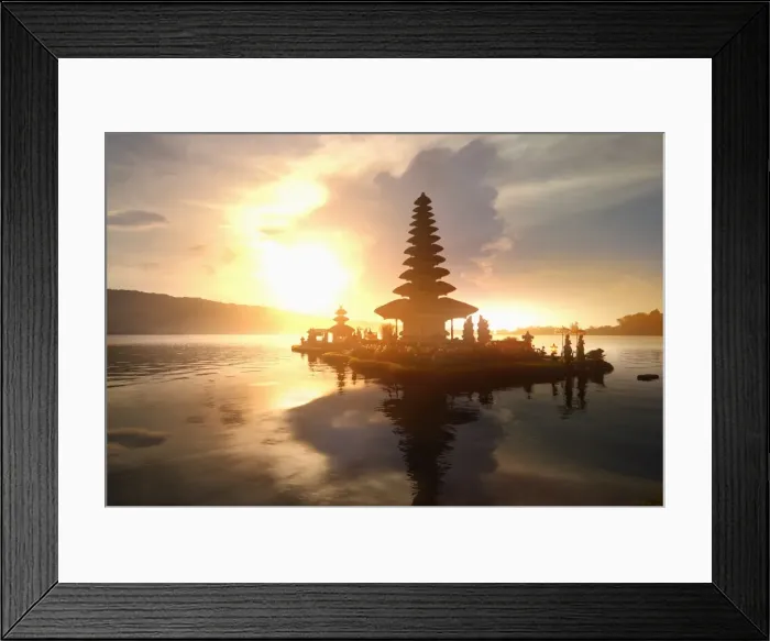 Framed Print : Pura Bratan Water Temple Bali Framed Print : Pura Bratan Water Temple Bali