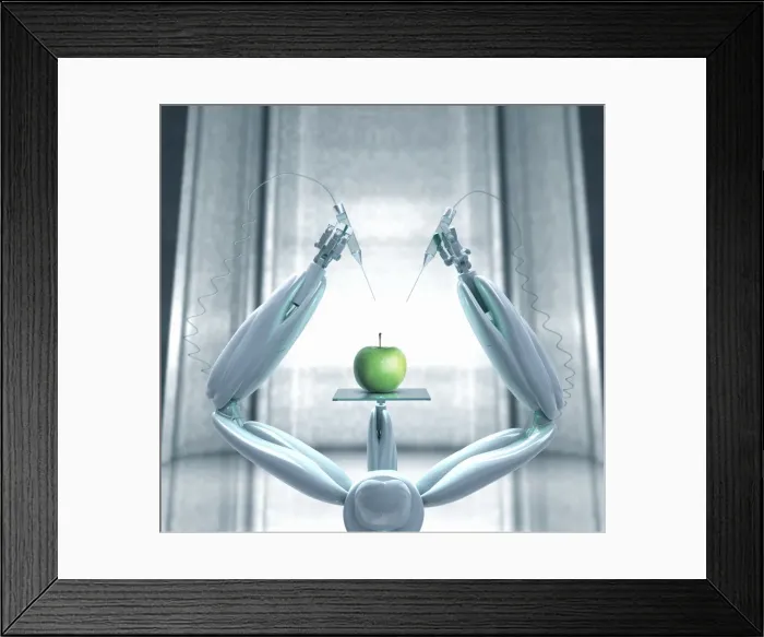 Framed Print : Robot Inject