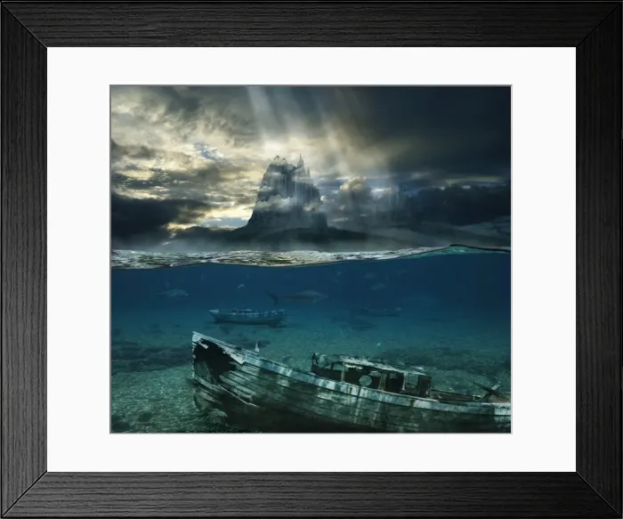 Framed Print : Above and Below