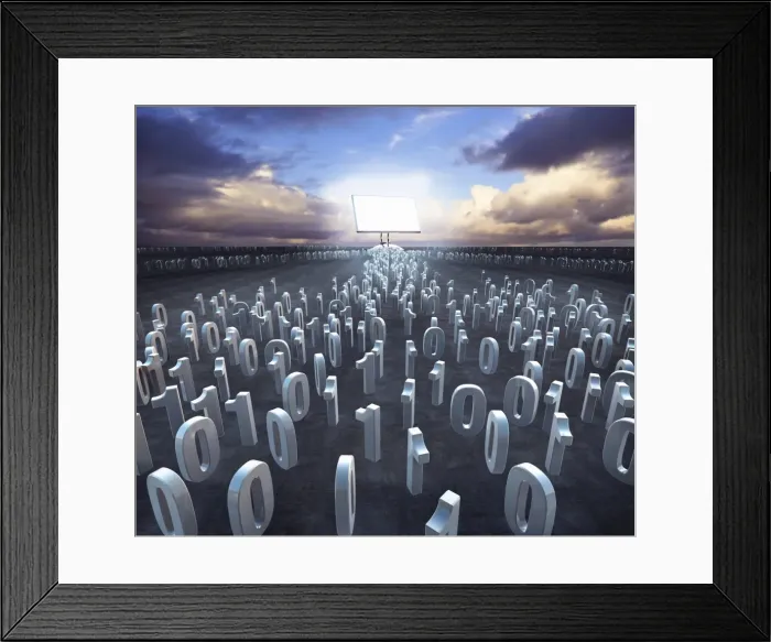 Framed Print : computer server