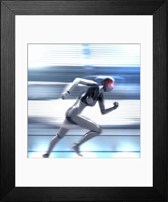 Framed Print : computing speed