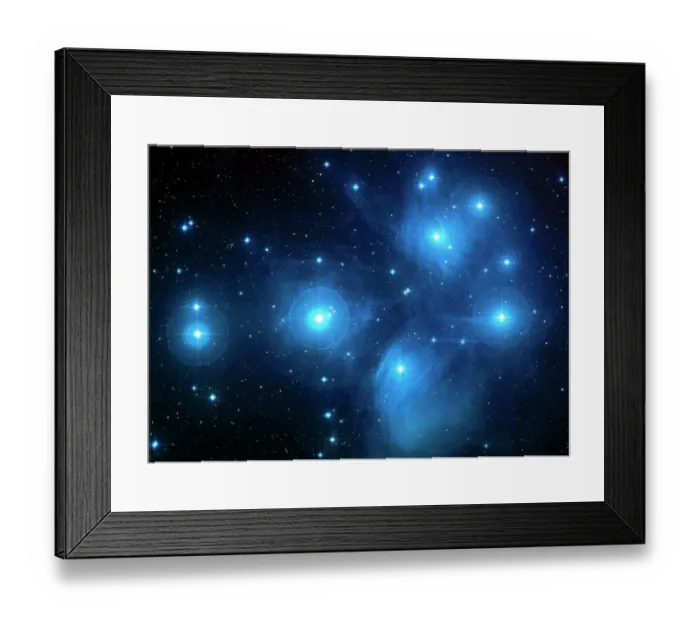 Framed Print : Abundance, Astronomy, Black Background, Blue, Color Image, Concepts, Cosmology