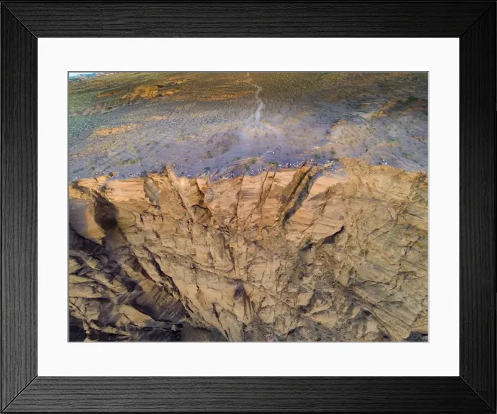 Framed Print : Aerial of tourists at the horseshoe bend