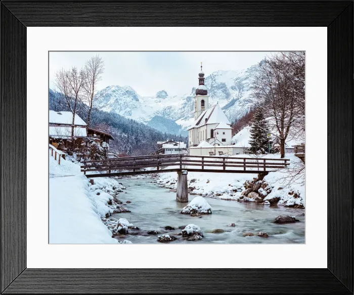 Framed Print : Katholische Pfarrei St. Sebastian in Ramsau Framed Print : Katholische Pfarrei St. Sebastian in Ramsau