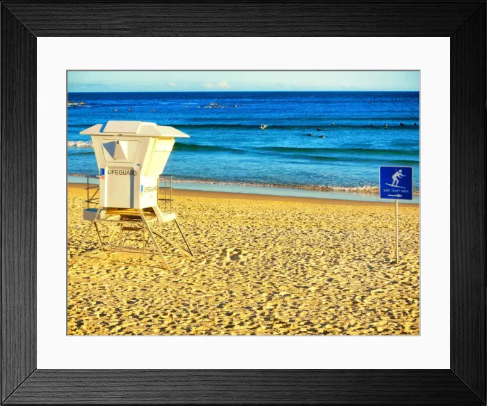 Framed Print : Lifeguard in Bondi Framed Print : Lifeguard in Bondi