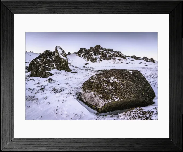 Framed Print : Snowy Mountains