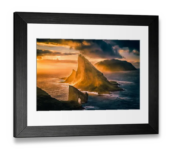Framed Print : Drangarnir and Tindholmur Framed Print : Drangarnir and Tindholmur