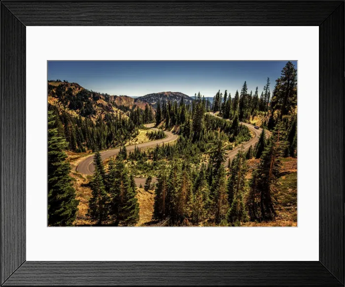 Framed Print : Winding Lassen Peak Hwy