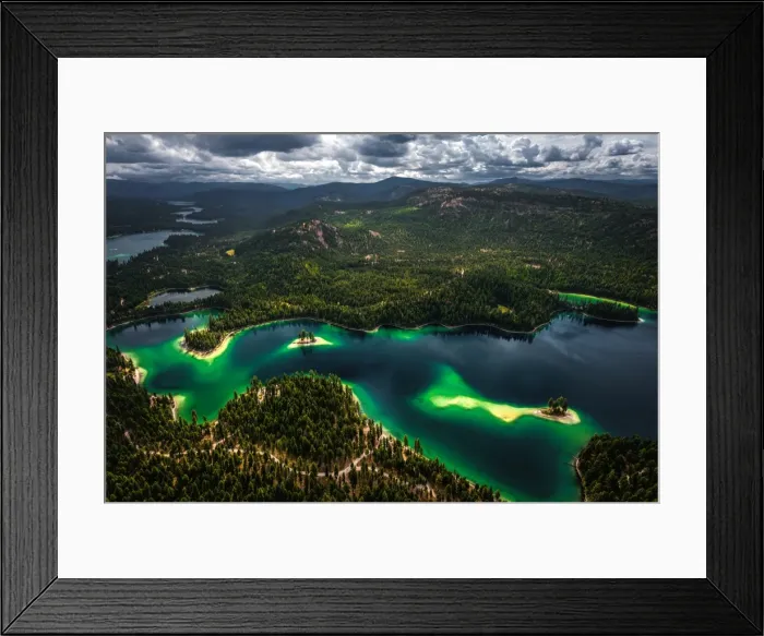Framed Print : Thompson River Chain of Lakes Framed Print : Thompson River Chain of Lakes