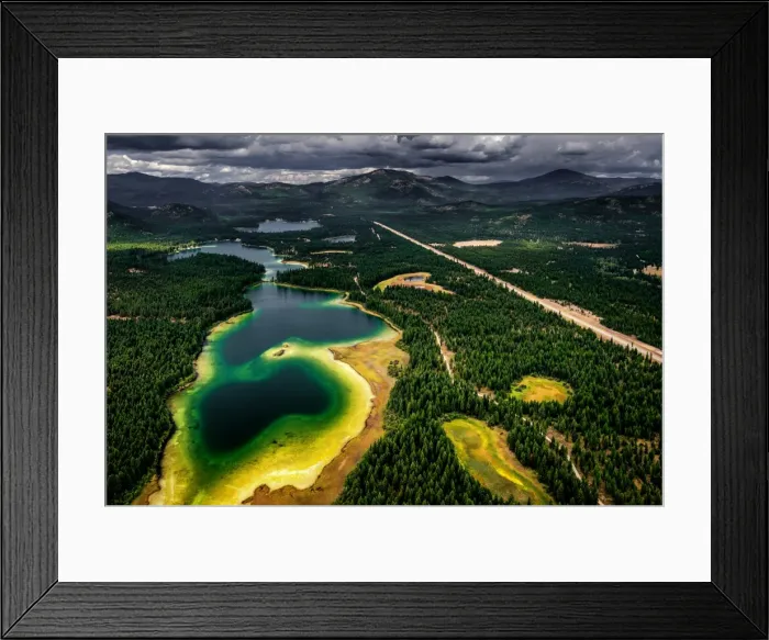 Framed Print : Thompson River Chain of Lakes