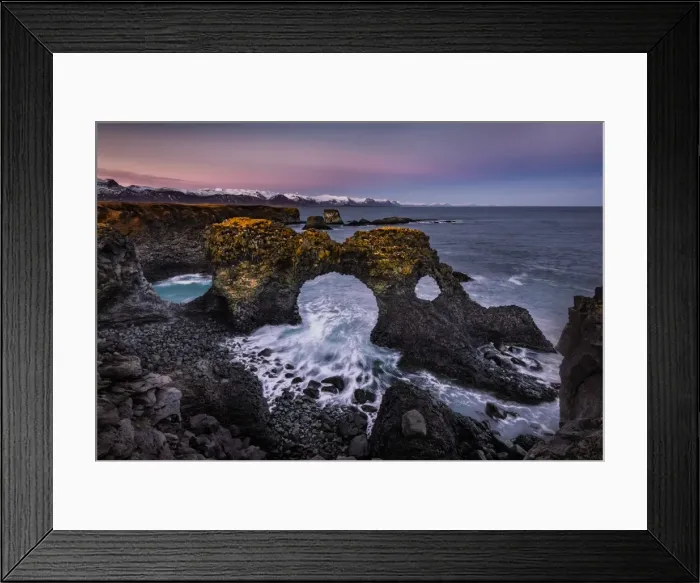Framed Print : Gatklettur rock Framed Print : Gatklettur rock