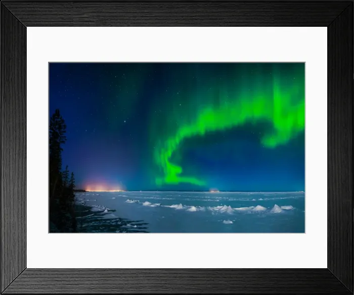 Framed Print : Aurora over Minnesota North Shore Framed Print : Aurora over Minnesota North Shore