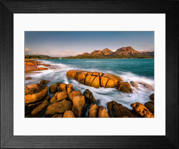 Framed Print : Hazards and Coles Bay Framed Print : Hazards and Coles Bay