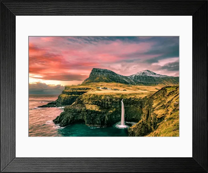 Framed Print : GAasadalur and the waterfall Framed Print : GAasadalur and the waterfall