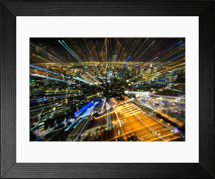 Framed Print : Melbourne City Burst