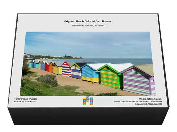 Brighton Beach Colorful Bath Houses