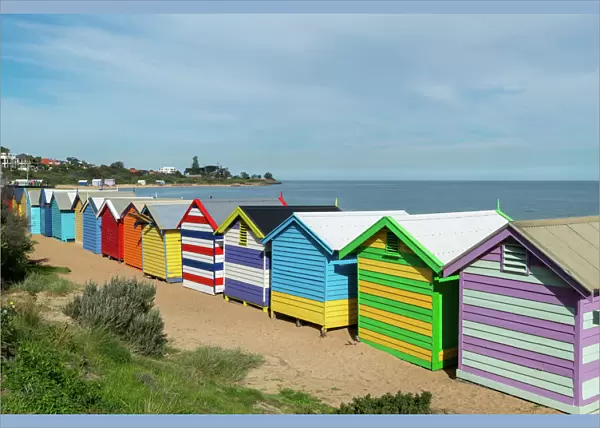 Brighton Beach Colorful Bath Houses
